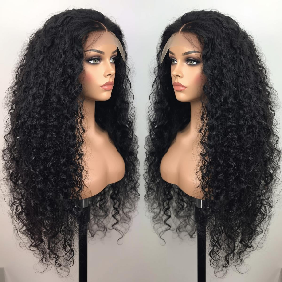 Dark Brown Balayage | Deep Curly Half Head Wig