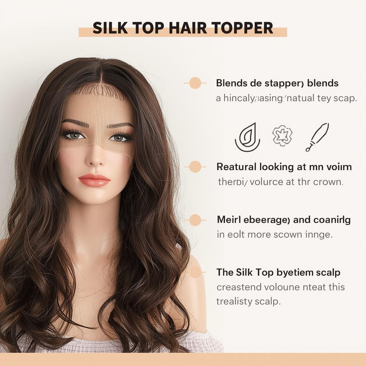 Hair Topper For Short Hair – Silk Top Topper | Human Hair