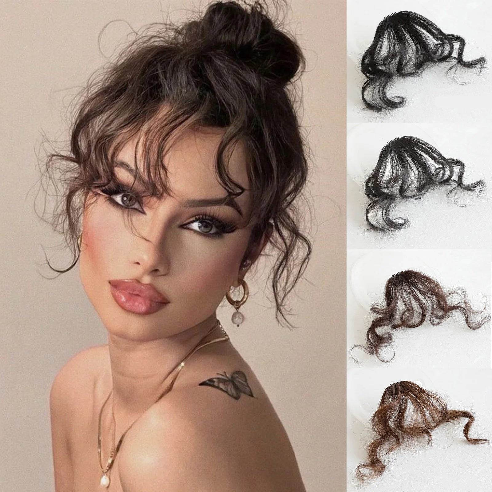 Curly Clip-In Bangs