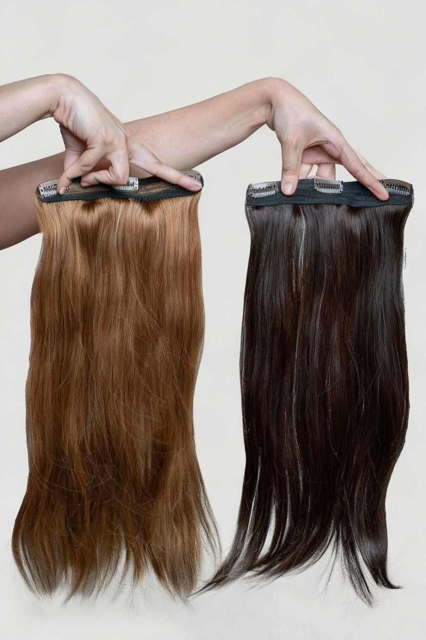 100% Human Clip In Hair Extensions For Women